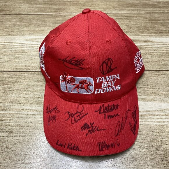 Tampa Bay Downs Horse Rasing Autographed Cap Snap Back The Silk Poker Room - Picture 2 of 14